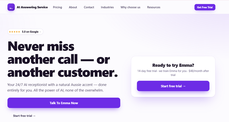 AI Answering Service Best Budget Flat-Rate Option (aiansweringservice.io)Â