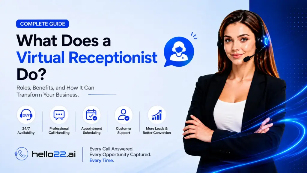 Virtual receptionist handling calls and appointments