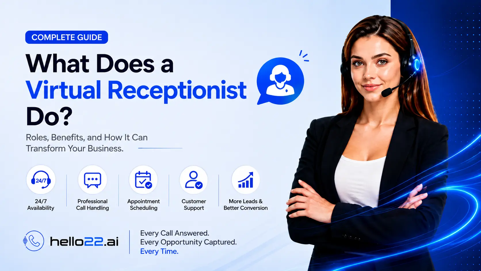 Virtual receptionist handling calls and appointments